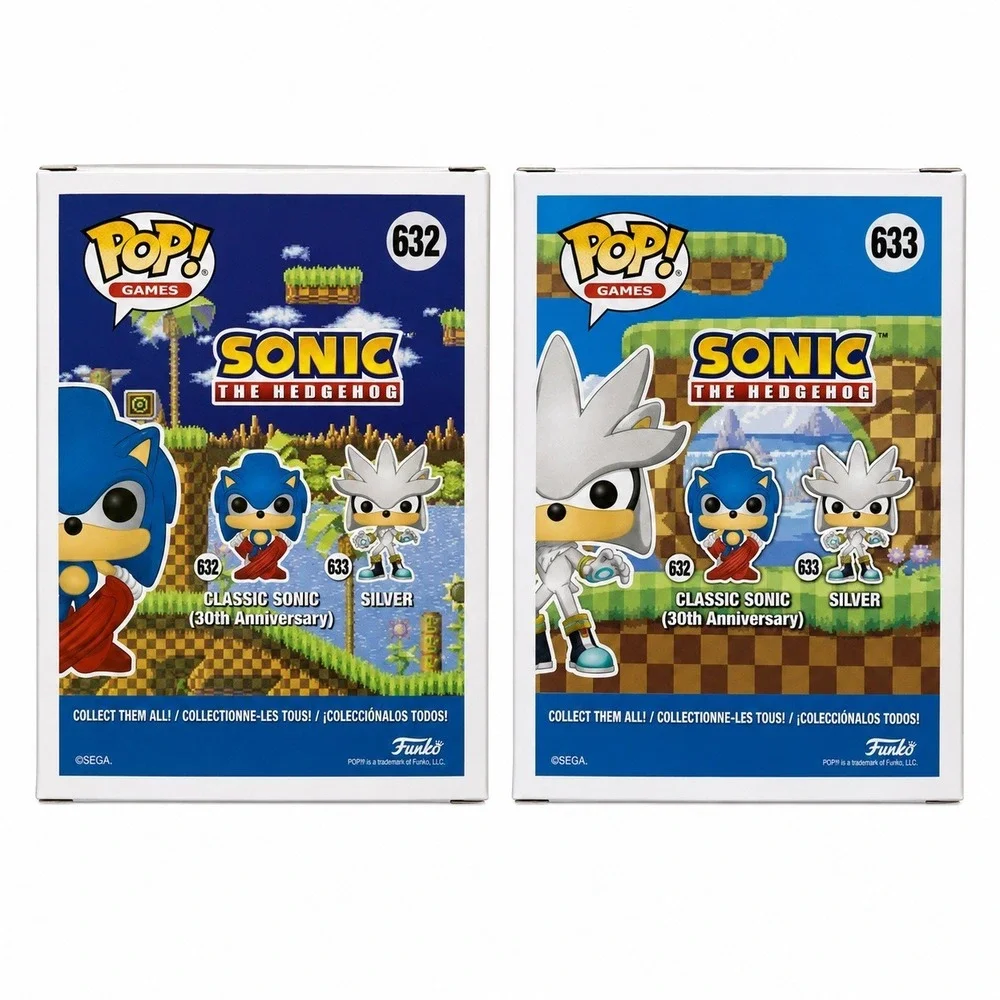 Funko Pop Sonic the Hedgehog Figurines Silver Hedgehog Anime Toys Bundle